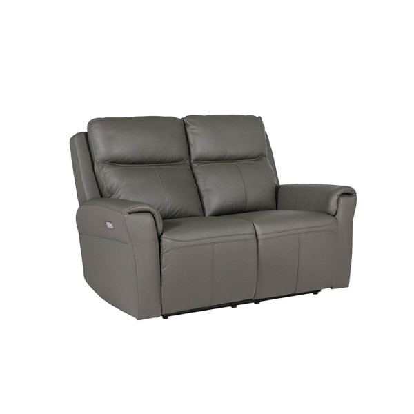 Regent 2 Seater Electric Recliner Leather Ash